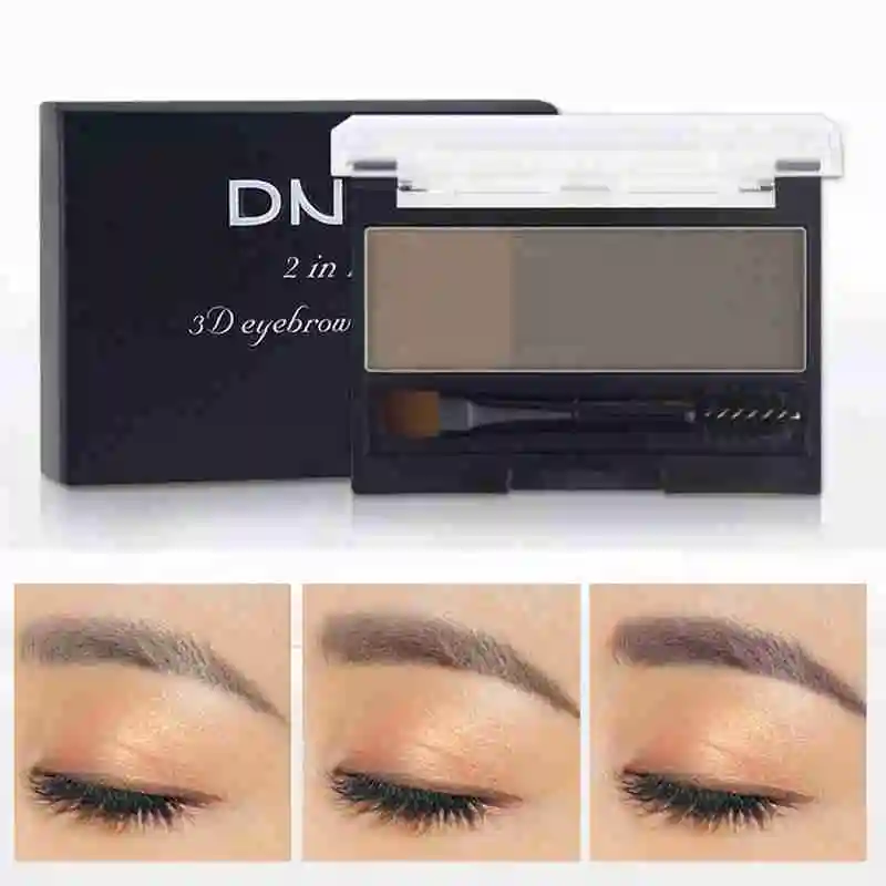 Double Color Eyebrow Powder Professional Makeup Palette Stamp Eye Brow Enhancers Brows Shadow Make Up | Красота и здоровье