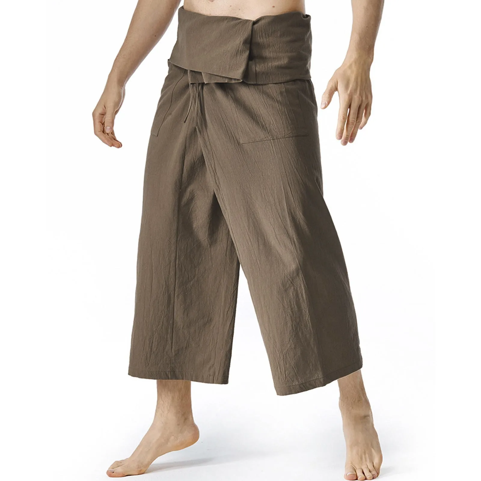Summer Daily Thai Fisherman Linen Pants Men's Women's Loose Yoga Pirate Harem Pants Baggy Hosen Homewear Quick-Dry Trousers