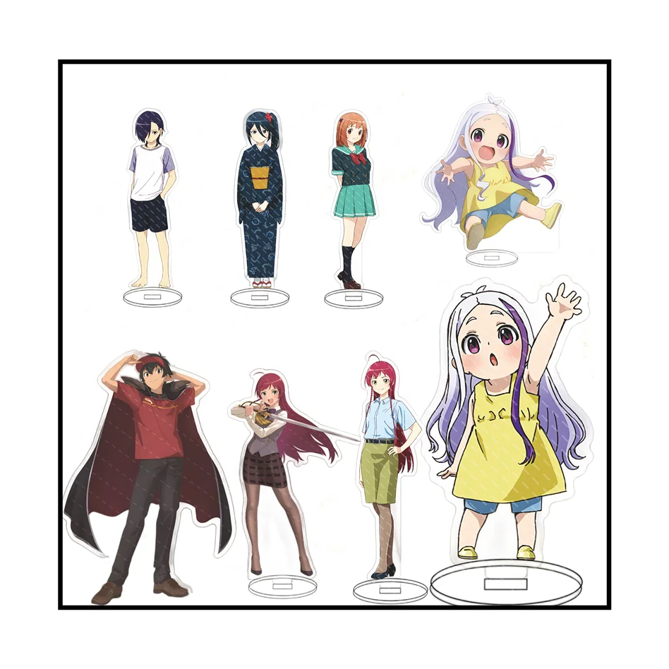 Anime The Devil Is A Part-Timer Keychain Maou Sadao Yusa Emi Sasaki Chiho  Cosplay Acrylic Pendant Keyring Collections