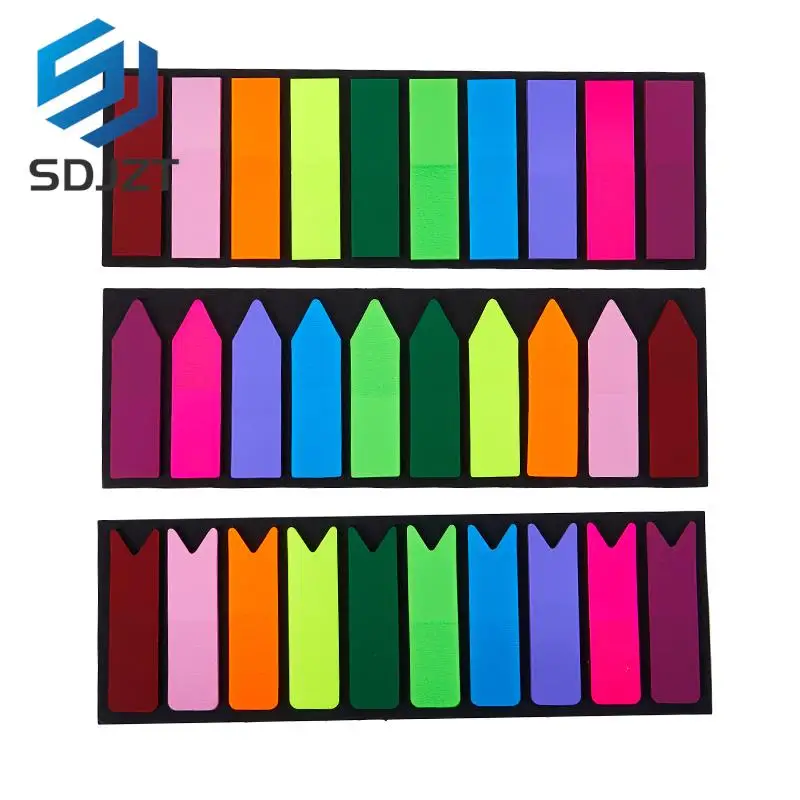 

10 цветов флуоресцентные прозрачные Стикеры, закладки для книг, стикеры, индекс, маркер для школы и офиса