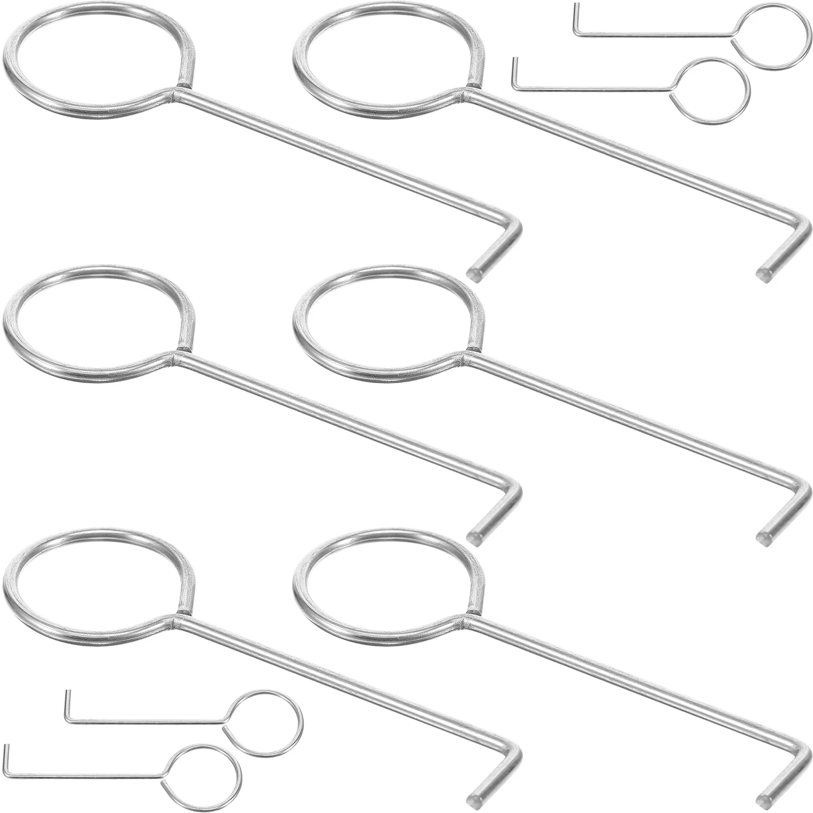 10 Pcs Strainer Sink Floor Drain Handle Hook Tub Removal Tools Lifting Hooks Stainless Metal Strainer Filter Tub Removal Tools drain removal tool