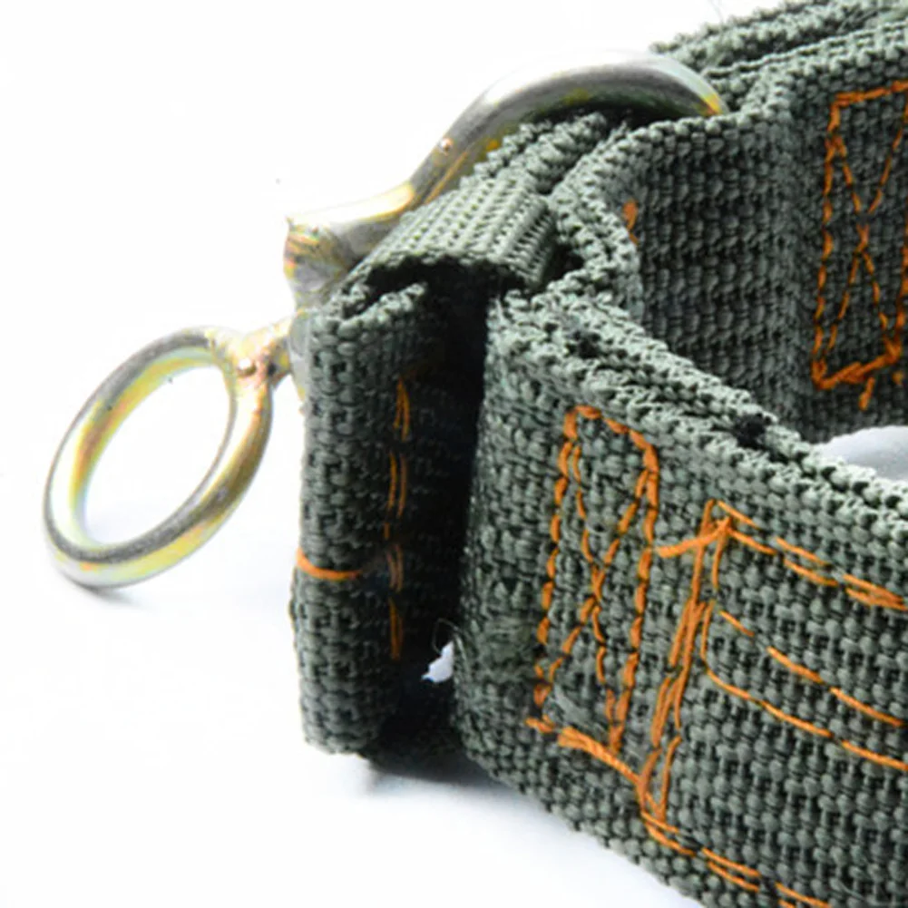 Army Green Dog Double-Breasted Necklace Adjustable Military Dog Collar Metal Buckle Safety Thickening for Medium Large Dogs