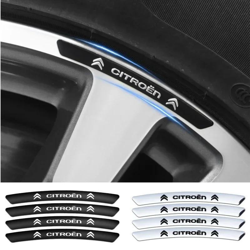 4 Uds llantas de coche pegatina de carreras para Citroen C2 C1 C3 C4 C5 ...