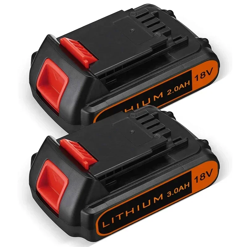 18V 2.0Ah 3.0Ah BL2018 Replacement for Black & Decker 20V Battery Max Lithium LBXR20 LB20 LBX20 LST220 LB2X4020 Cordless Tools power tool battery rechargeable battery battery replacement