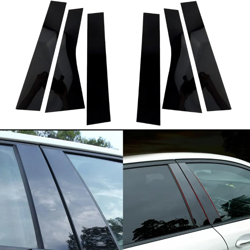 

For Jeep Cherokee KL 2014 2015 2016 2017 2018-2023 Glossy Black Door Window Pillar Posts Trim Cover Sticker Exterior Decal