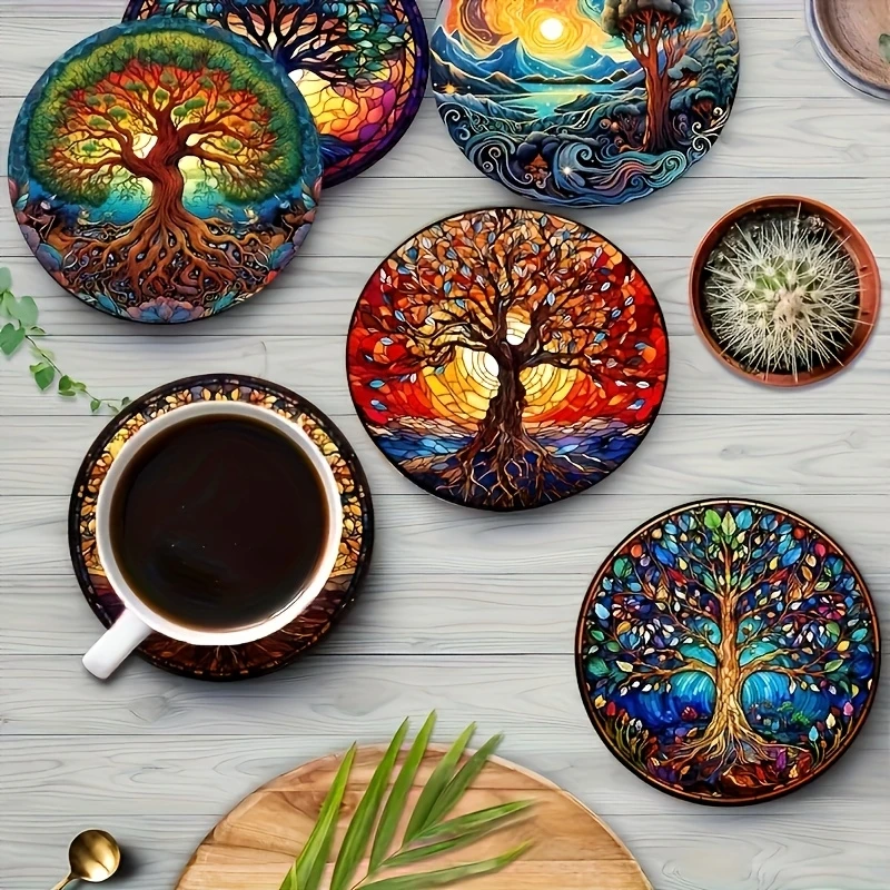 Life Tree Wooden Coasters 3