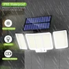 Solar Light Outdoor 328/348 LED Integrated Super Bright Motion Sensor Strong Power IP65 Waterproof 3 Working Modes Garden Wall 2