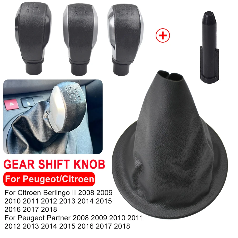 Pomo De Palanca De Cambios De Coche Funda De Cuero Sintético Para