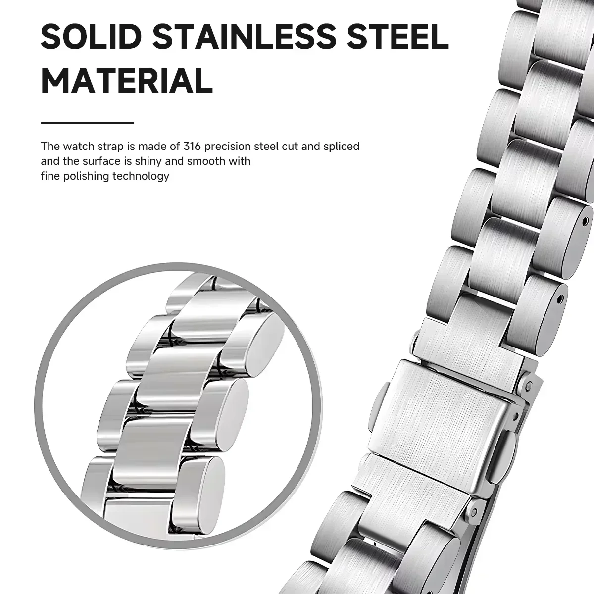 Premium Multi-Size Metal Watch Band Replacement Bracelet