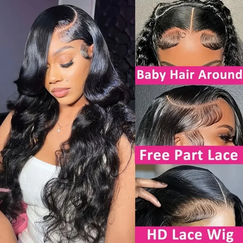 28 inch HD Frontal Lace wigs 40 inch Body wave wigs human hair 13x6 Natural color 100 real Brailian human hair wigs for women