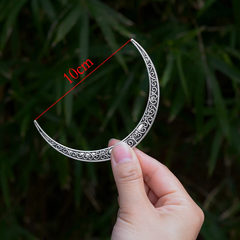 Vintage Celtics Knot Crescent Moon Hair Forks Moon Shape Hairstick Hair Barrette HairClip Elegant Godness Jewelry