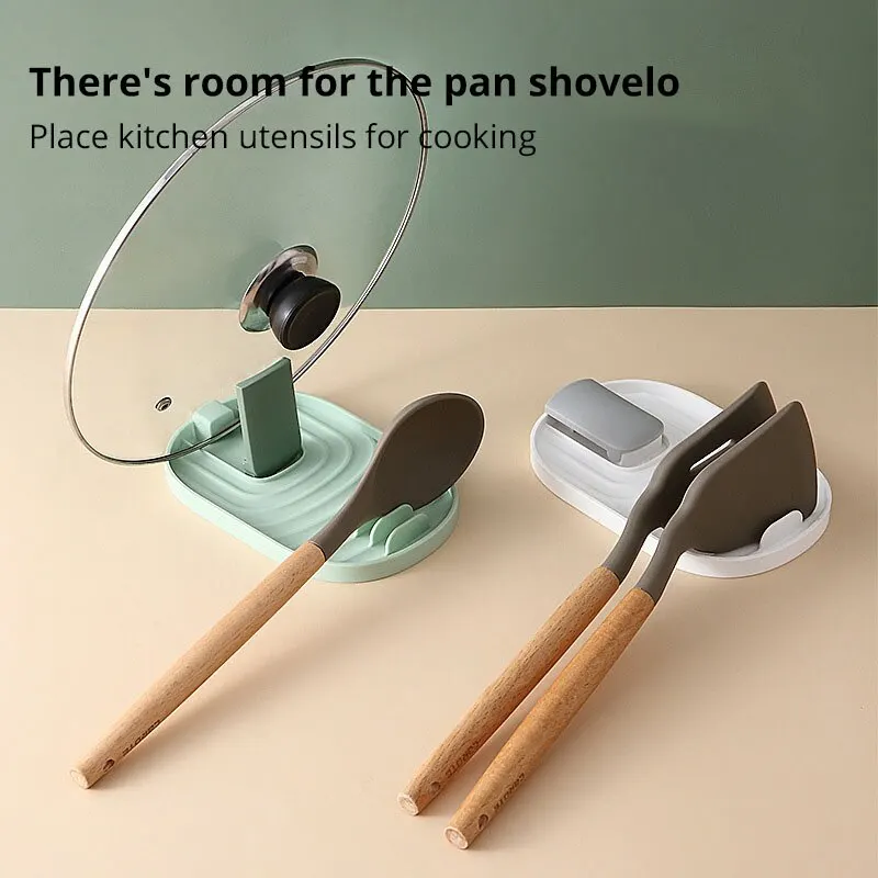 kitchen utensil holder 1pc Silicone Nordic Style Pot Lid Shovel Storage Rack Practical Multifunctional Kitchen Supply Non Slip