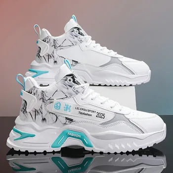 2025 Men’s Shoes Sneakers Fashion Breathable Platform Running Shoes Mesh Sport Light Unisex Male Casual Vulcanize Man Shoes 1