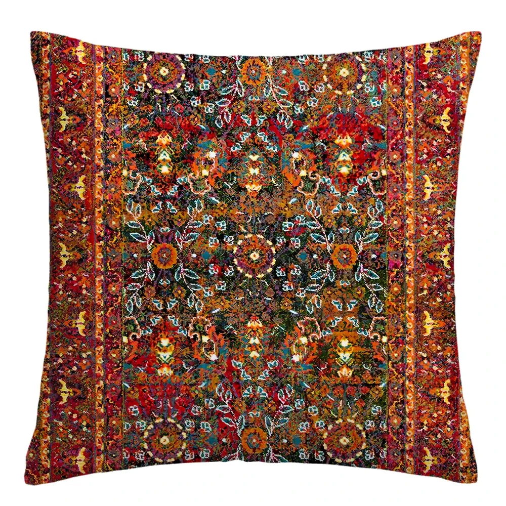 Moroccan ethnic cushion cover, short plush pillowcase 40x40 45x45 50x50 60x60, sofa decorative cushion cover, home decoration 5