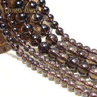 100% Natural AAA Smoky Quartz Transparent Round Stone Beads for Jewelry Making DIY Bracelet Necklace Accessories 6/8/10MM 15'' 1