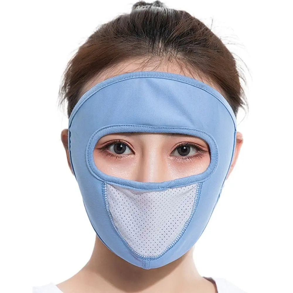 Summer Mesh Sunscreen Mask Ice Silk Mask UV Protection Face Cover Sunscreen Veil Face Mask Sun Protection Hats Caps