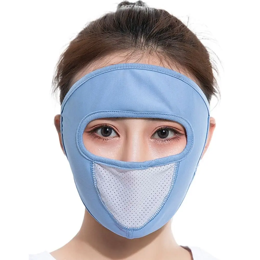 Summer Mesh Sunscreen Mask Ice Silk Mask UV Protection Face Cover Sunscreen  Veil Face Mask Sun Protection Hats Caps - AliExpress