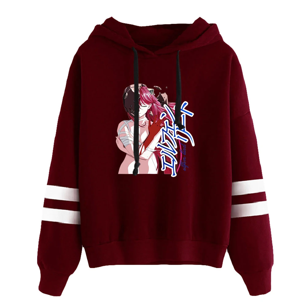 Elfen Lied Anime Hoodie Unisex Pocketless Sleeve Sweatshirt Men Women's Hooded Pullover Harajuku Streetwear 90s Youthful Clothes
