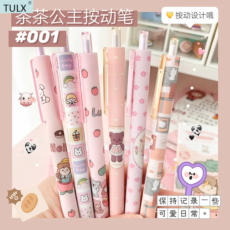 TULX 6PCS kawaii pen cute stationary supplies back to school japanese  school supplies kawaii school supplies