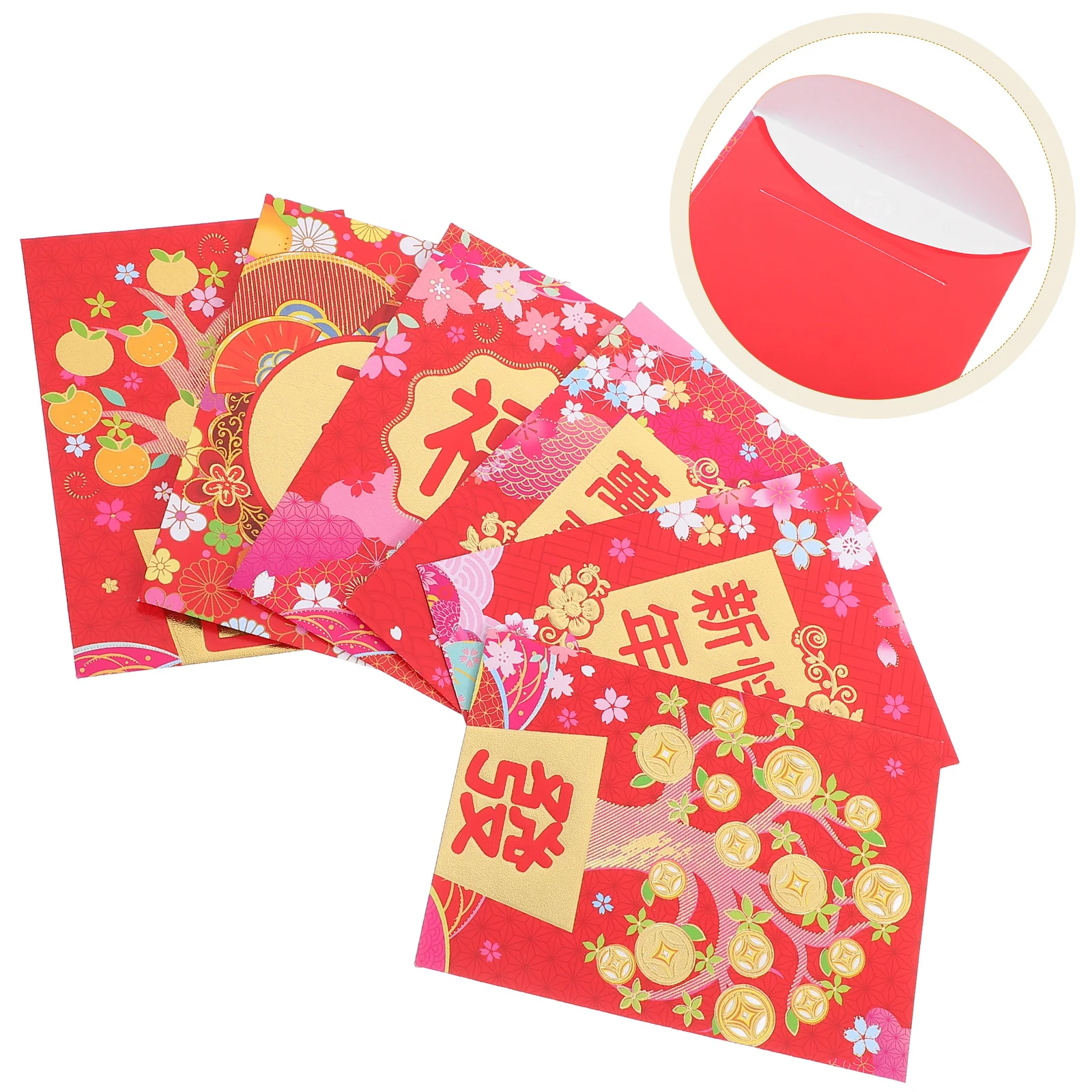 60 Pcs Cartoon Snake Red Envelopes Chinese New Year Lucky Money Packets Paper Envelopes