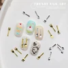 50Pcs Mixed Ins Niche Tableware Series Spoon Fork Nail 3D Metal Nail Mold Nail Decorations DIY Nail Art Charm Accessories 2