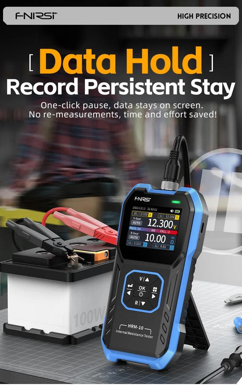 HRM-10 Battery Tester Internal Resistance Tester Fast High Precision 4-Wire 1865