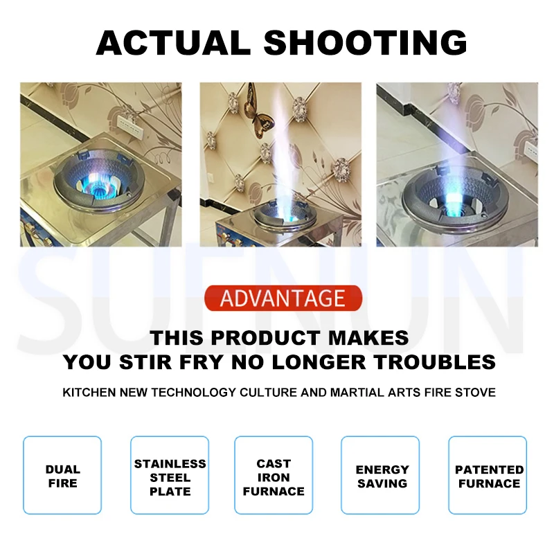 Fierce Fire Stove Commercial Liquefied Gas Natural Gas Single Stove Restaurant High Pressure Rack Stir Frying Fast