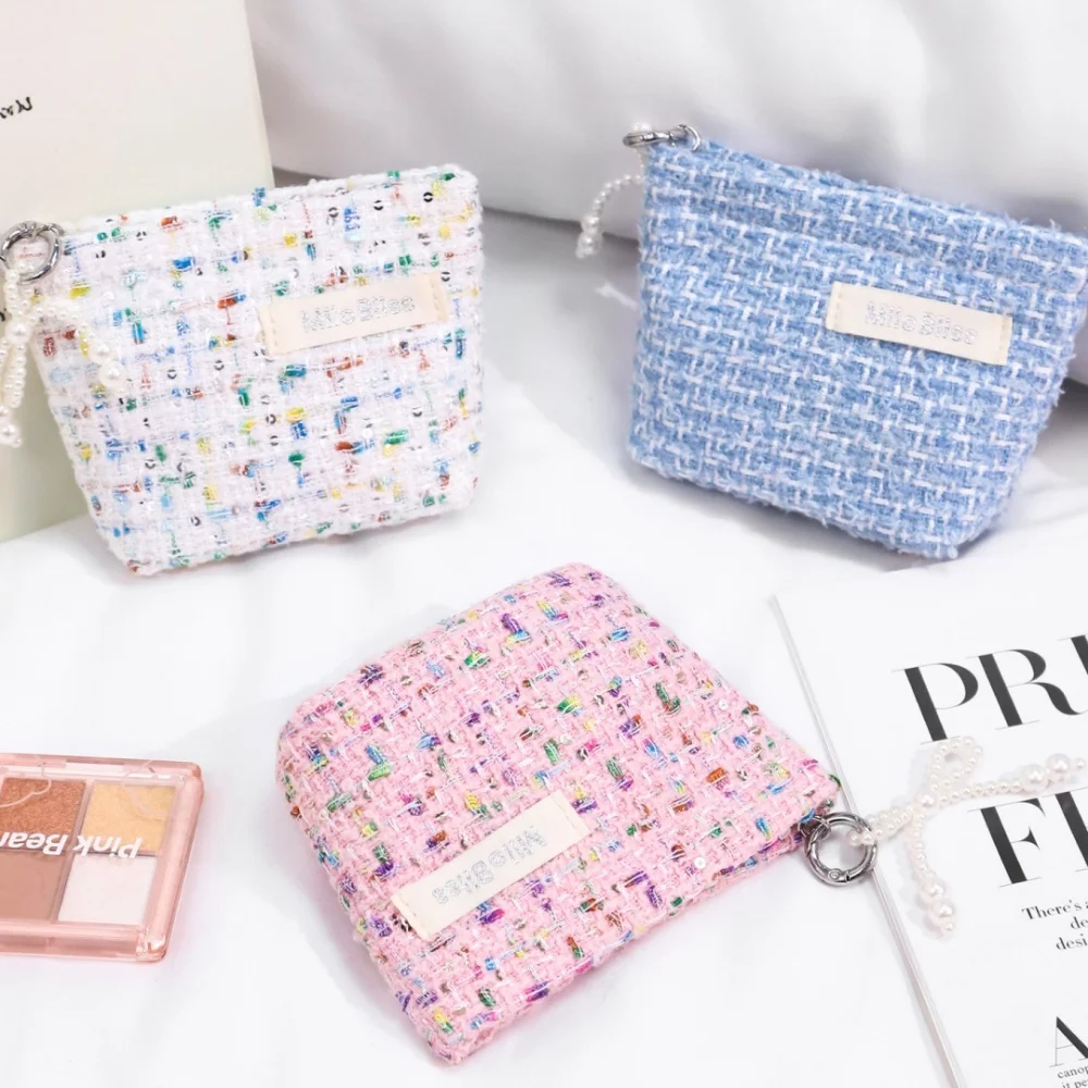 Woman's Wallets Cosmetic Bag Polyester Portable Zipper Lipstick Storage Bag Commuter Coin Purse Card Holder Carteras De Mujer