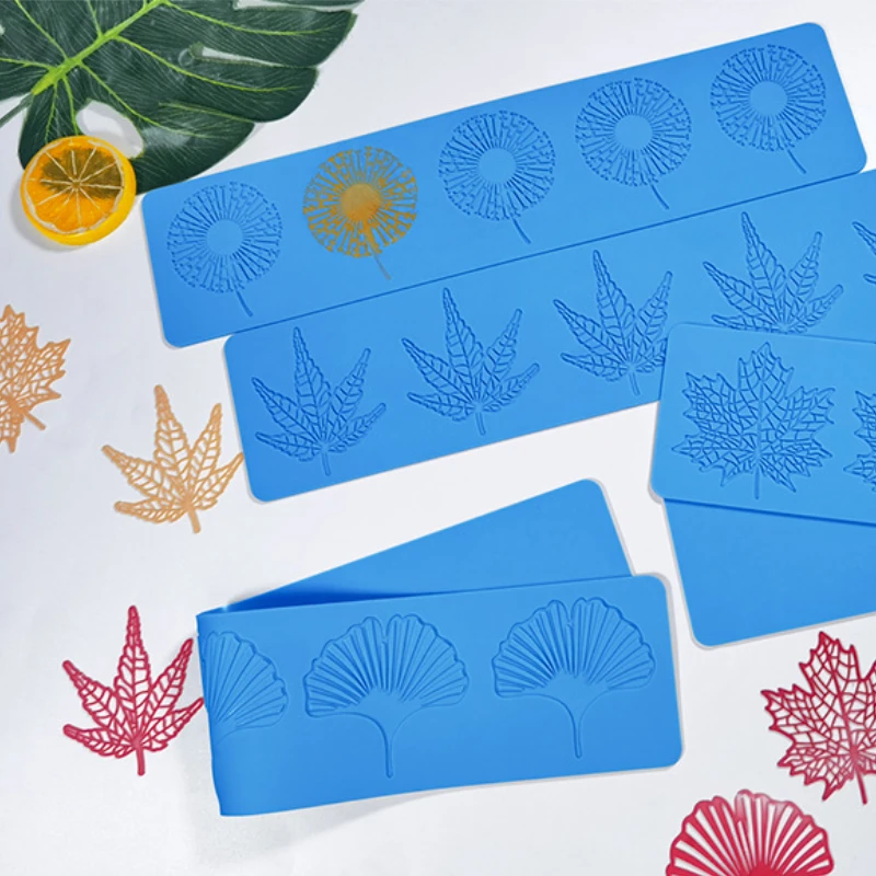 Leaf Lace Silicone Mold Set for Creative Baking and Chocolate Crafting