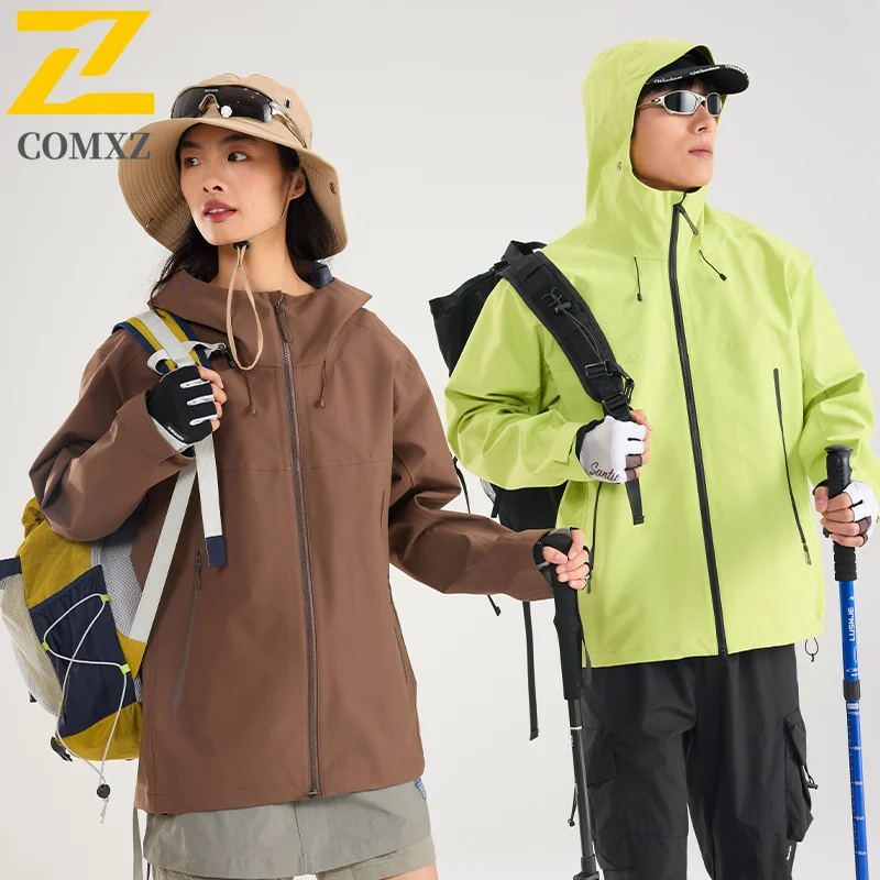 Hard Shell Jacket 2025 Couple Waterproof Windproof Autumn Winter Outdoor Hiking Functional Coat Men Women Unisex Breathable