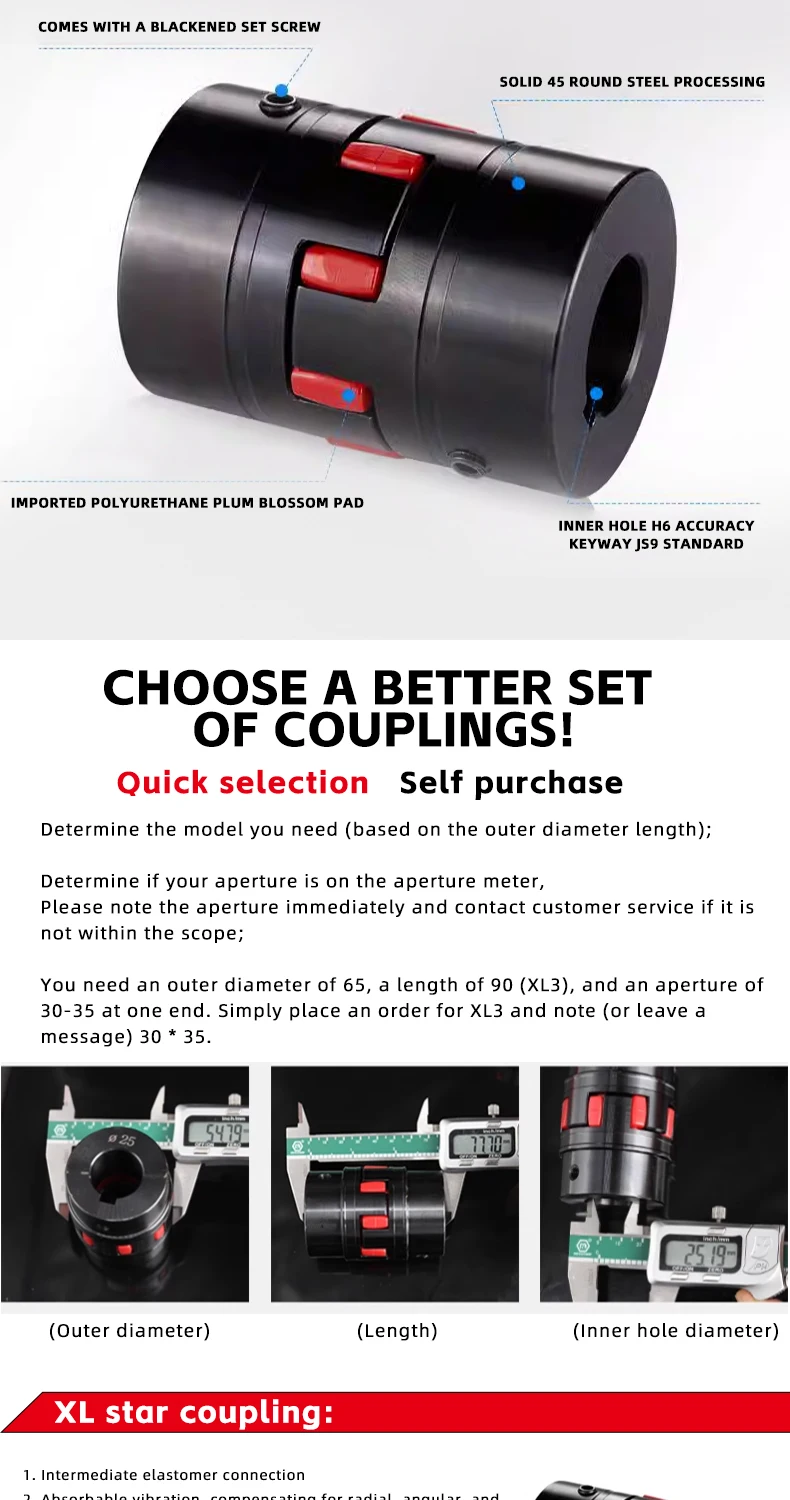 garra de acoplamento elástico xl para flor de diâmetro interno