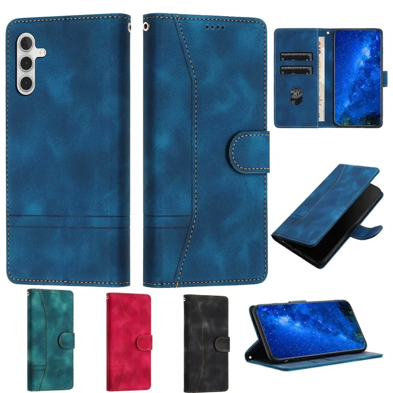 Custodia A04S Per Samsung Galaxy A04S Custodia Book Flip Wallet Cover In Pelle Per Samsung A04S A04 S A047F Sm-A047F Coque Fundas Etui