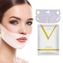 

1/2/4pcs 4D Reduce Double Chin Tape Neck Firming Shape Mask Face Lift Slimming Mask V Line Chin Up Patch US BR Do Dropshipping