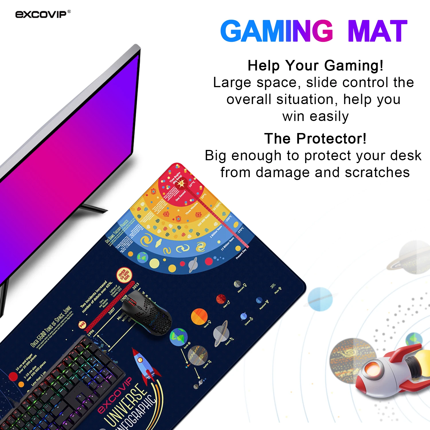 Gaming Mouse Pad Large Extended Computer Desk Mat Stitched Edge Non-Slip Base Keyboard Mousepad For Gamer Office mouse pad,gaming mousepad,computer desk mat