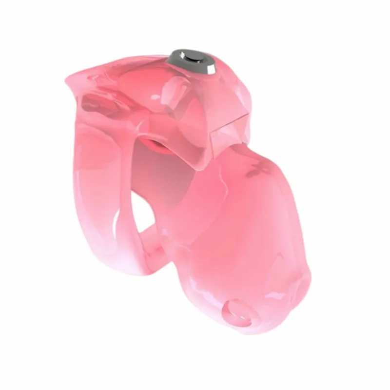 HT-V5 Pink Chastity Cage Male Lightweight Resin Chastity Detachment Lock BDSM 5 Sizes Cock Cage Penis Lock Sextoys For Man Adult penis chastity cage chastity lock sex toy chastity cage accessory