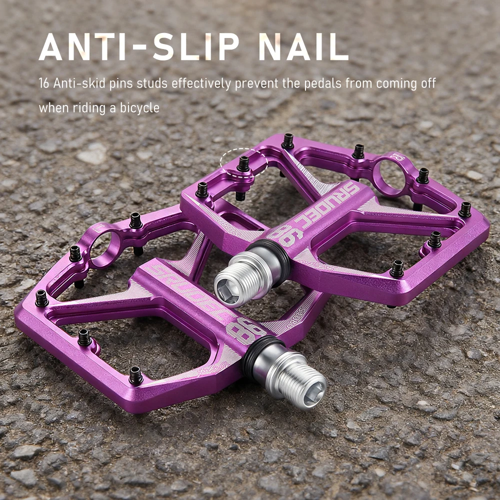 KRSEC S1080 Three Bearing Bicycle Pedals Ultralight Aluminum Alloy - Image 5