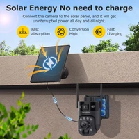 SHIWOJIA 6K 12MP 4G SIM Caméra de sécurité à batterie solaire ZOOM 60X 360 °   Voir l'application extérieure de suivi humain de la caméra IP de WIFI PTZ PIR UBOX 2