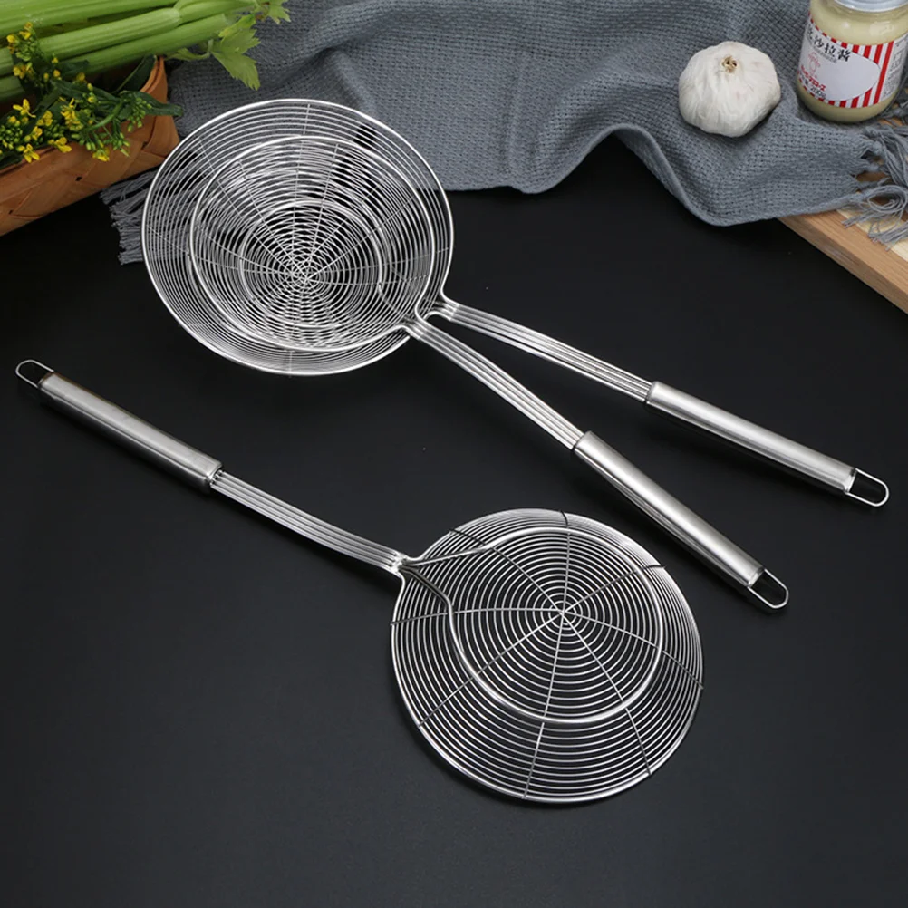 

1PC Stainless Steel Frying Oil Strainer Spoon Mesh Food Colander Noodles Strainer Kitchen Tool for Home Restaurant Potato Chips