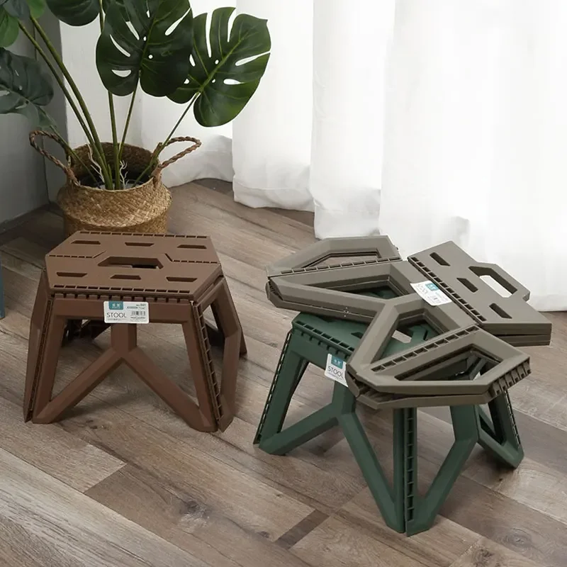 

Outdoor Portable Foldable PP Mini Stool Carrying Handle Fishing Camping Footrest Chair Bench Picnic Taburete Household Products