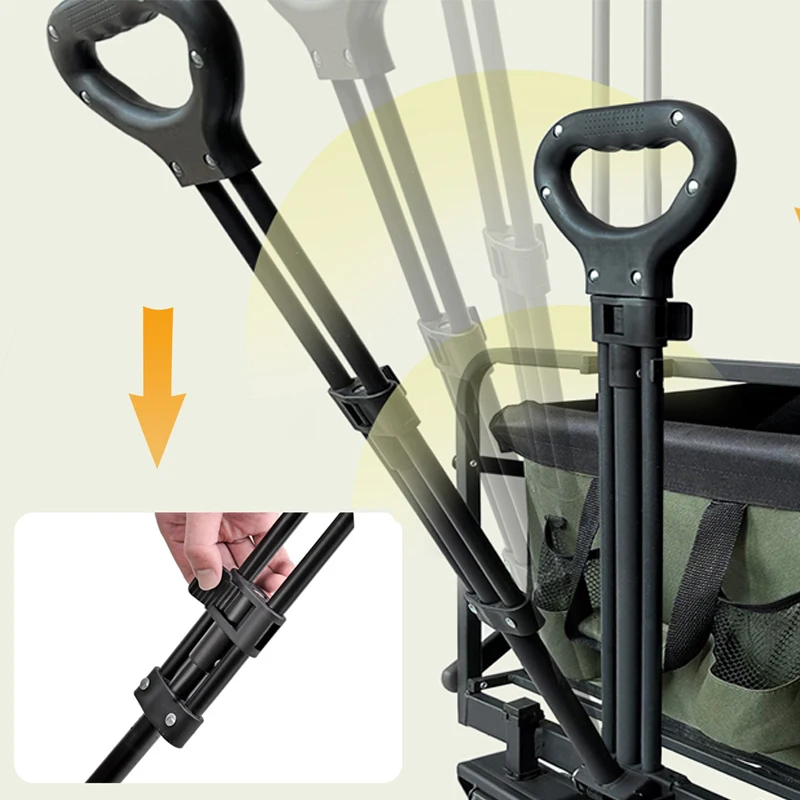 Description Picture 6 of itemFolding Wagon Cart Outdoor Camping Wagon Large Trolley cart Beach Wheeled Trolley Handcart Foldable trolley Picnic Garden Carts