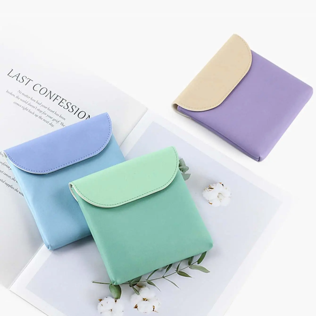 1pc-Simple Mouth Red Envelope Sanitary Pad Storage Bag Student Portable Large Capacity Portable Sanitary Pad Bag