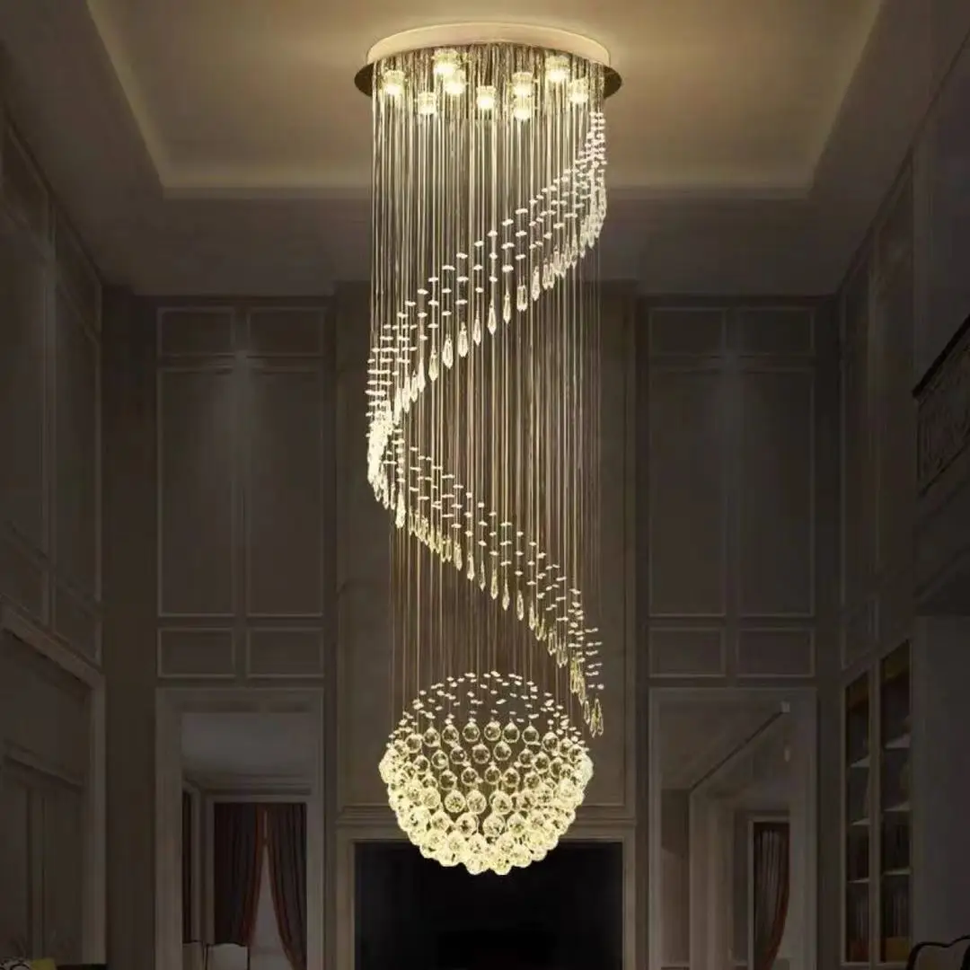 

Guzhen New Modern Fashion Style Long Chandelier Light Wedding Decor Beautiful Golden Living Room Dining Room Hanging Lamp