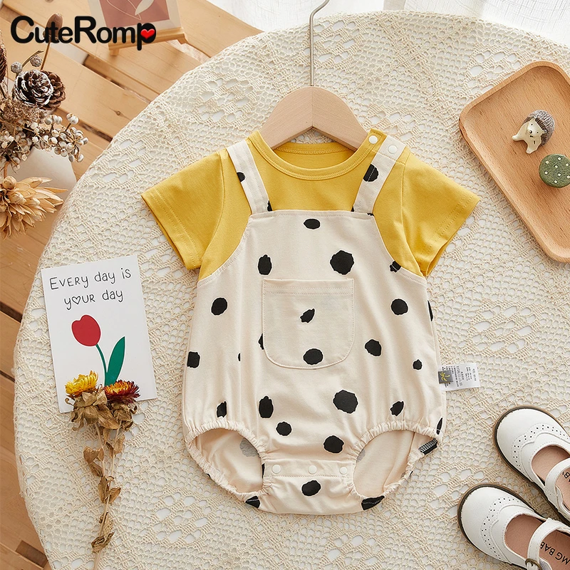 2022 Baby Summer Clothes Dots Korean Style Baby Clothes Boy Clothes