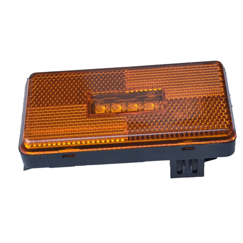 2Pcs 24v Amber 4 LED Side Marker Light Lamp for SCANIA 5 6 Series