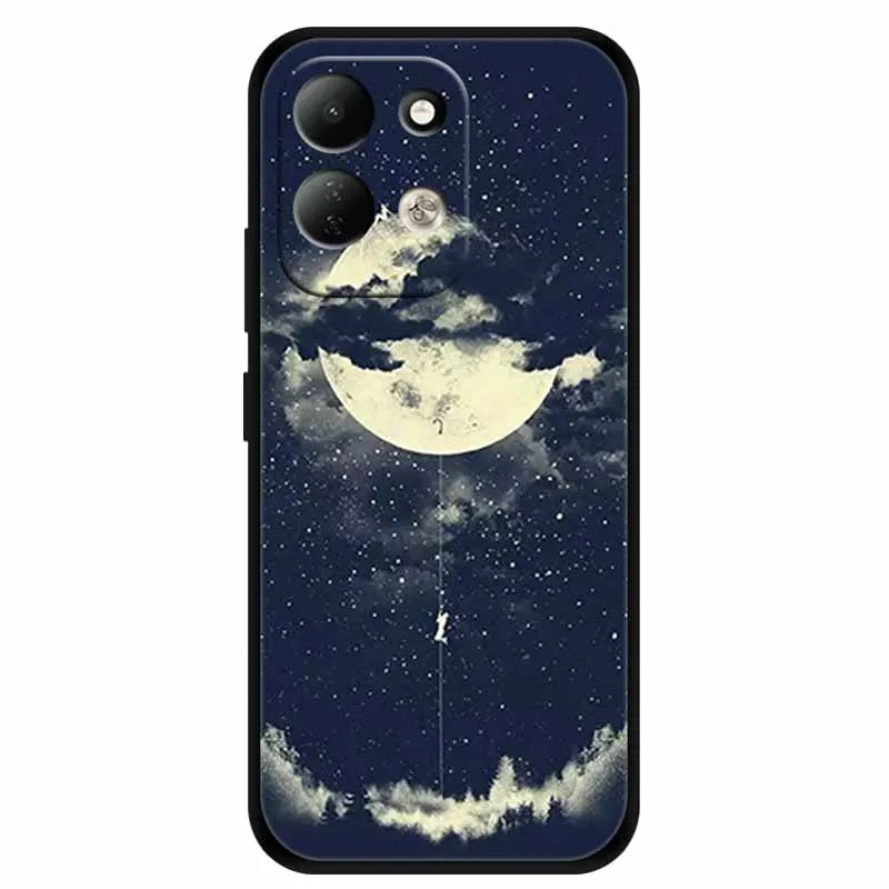 Lion Design Soft Silicone Phone Cover - Black TPU Bumper Case