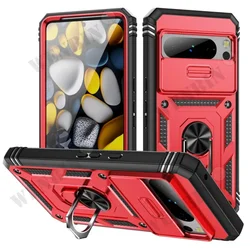 Heavy-Duty Shockproof Case with 360° Rotating Kickstand for Google Pixel 9 ProXL (Red)