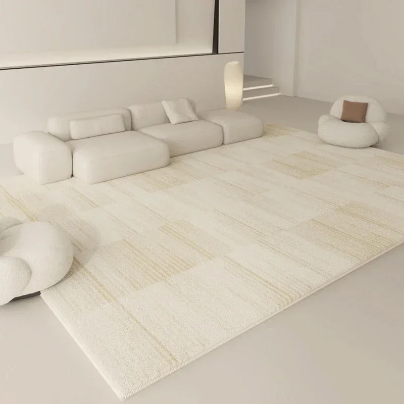 Wabi-sabi Style Carpets for Living Room White Bedroom Decor Plush Carpet Modern Thickened Minimalist Rug Fluffy Soft Bedside Mat 2