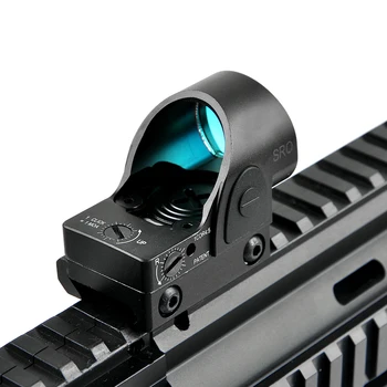 SRO Mini RMR Red Dot Sight Collimator Rifle Reflex Sight Scope fit 20mm Weaver Rail For Airsoft Hunting Rifle 6