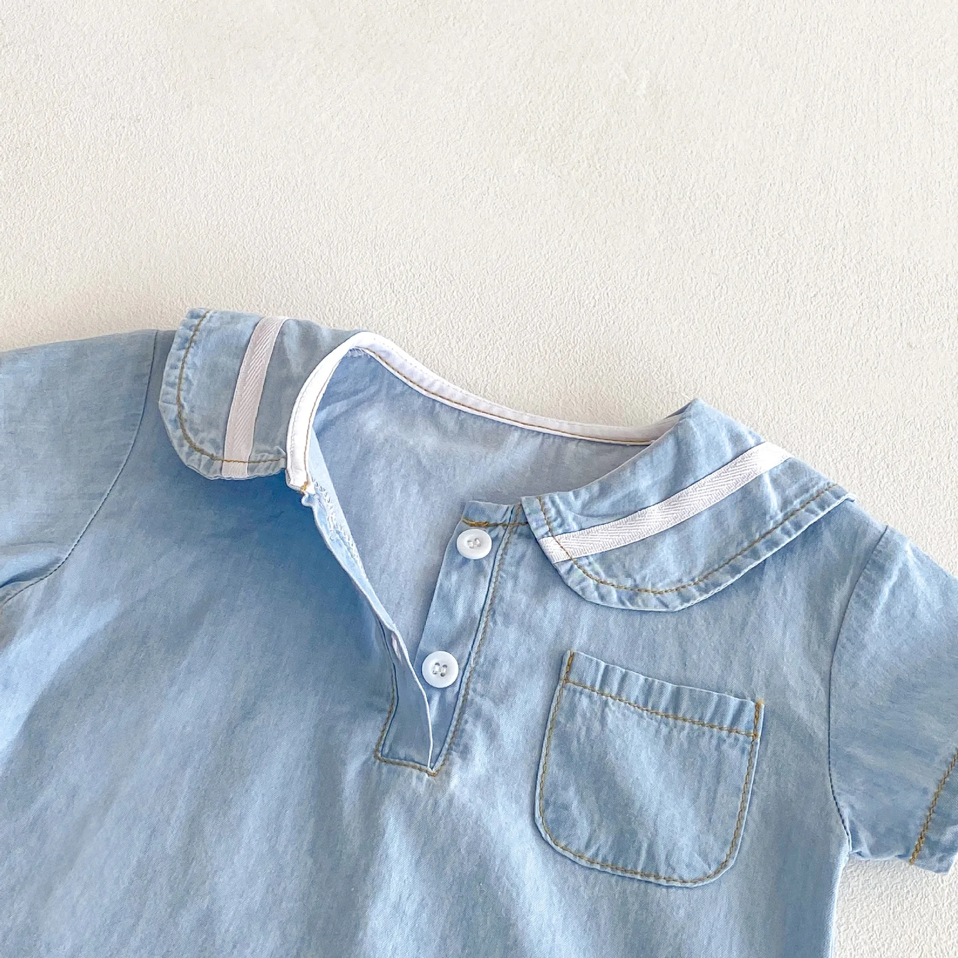 2025 Summer Korean Style Baby Denim Set