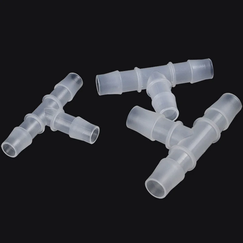 T-type Tee Hose Connector PP Plastic Non-toxic Odorless Food-grade Diameter 1.6mm~25mm Y-type L-type Straight Connector 2~5Pcs
